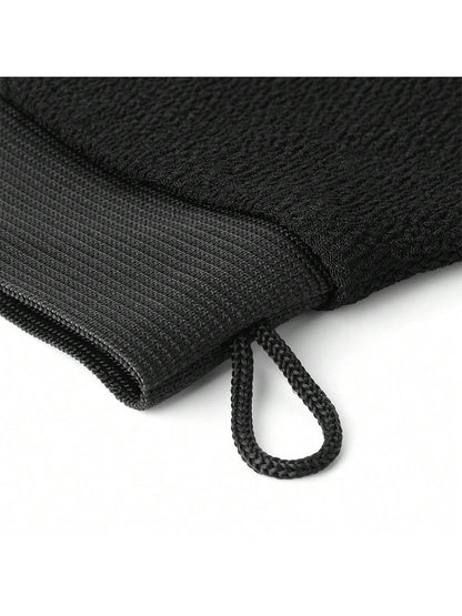 1 Set Korean Exfoliating Gloves- Effectively Removes Dead Skin, Suitable For Spray Tanning Or Keratosis Pilaris, Made Of 100% Viscose Fiber