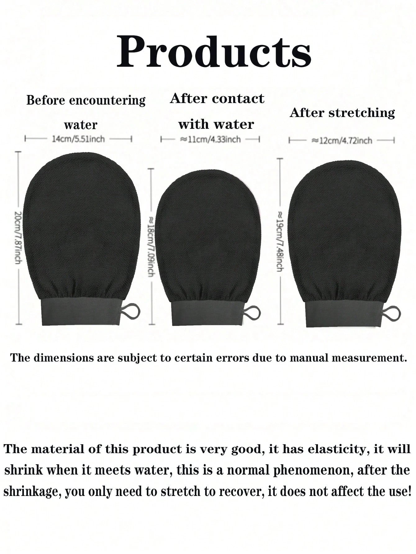 1 Set Korean Exfoliating Gloves- Effectively Removes Dead Skin, Suitable For Spray Tanning Or Keratosis Pilaris, Made Of 100% Viscose Fiber