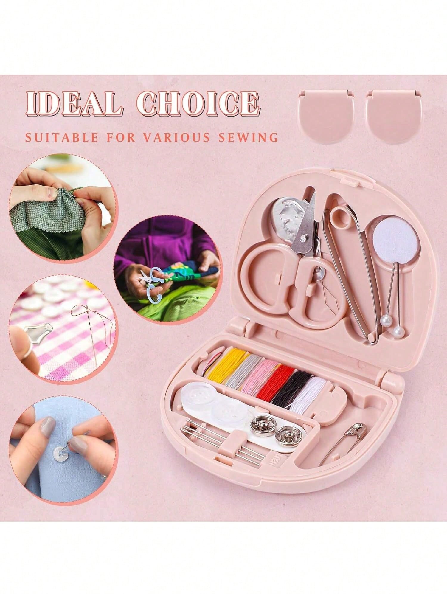 1 Set Luxury Mini Travel Sewing Kit- Portable Emergency Repair Kit For Beginners, Travelers, Hotels, Charities And Homeless People, Includes Various Threads, Sharp Scissors, Hand Sewing Needles And E