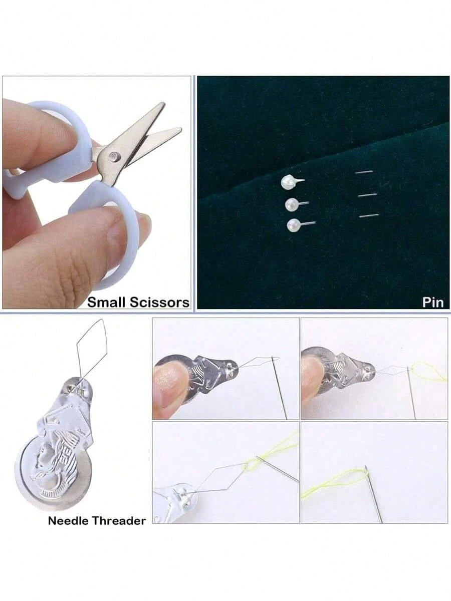 1 Set Luxury Mini Travel Sewing Kit- Portable Emergency Repair Kit For Beginners, Travelers, Hotels, Charities And Homeless People, Includes Various Threads, Sharp Scissors, Hand Sewing Needles And E
