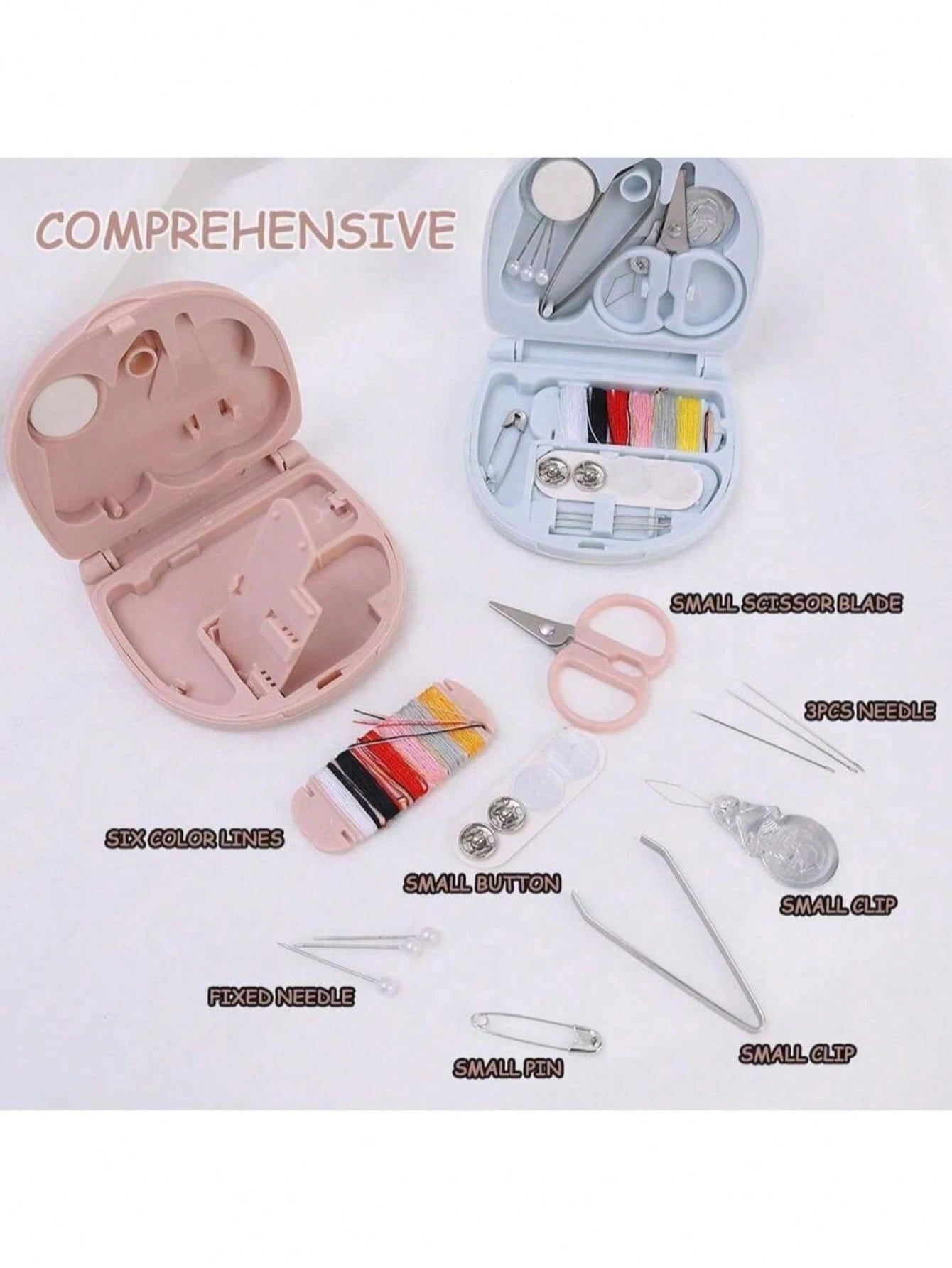 1 Set Luxury Mini Travel Sewing Kit- Portable Emergency Repair Kit For Beginners, Travelers, Hotels, Charities And Homeless People, Includes Various Threads, Sharp Scissors, Hand Sewing Needles And E