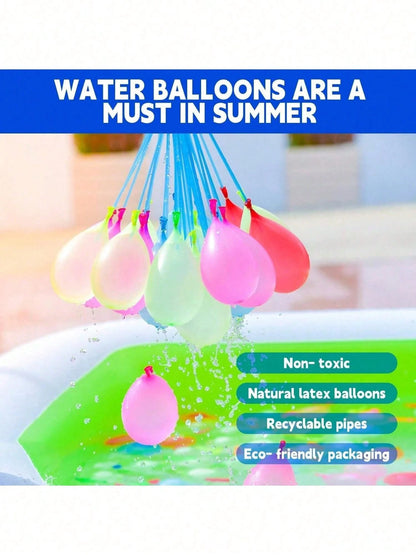 1 Set Tropical Color Self-Sealing Water Bomb Balloons, Summer Fun Water Play Game Toys, Tropical Party Balloons, Thickened And Enlarged Latex Material, Suitable For Outdoor Camping, Beach, Swimming Po