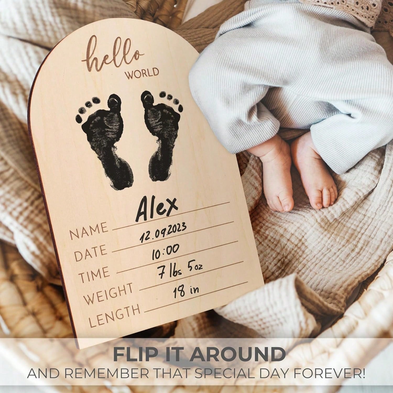 1 Set Wooden Ultrasound Photo Frame, For Pregnancy Announcement Or Baby Birth Decoration, Baby Shower Party Home Decor Gift, Easter Gift For Babies, Suitable For Boys And Girls, Baby Supplies > Baby P