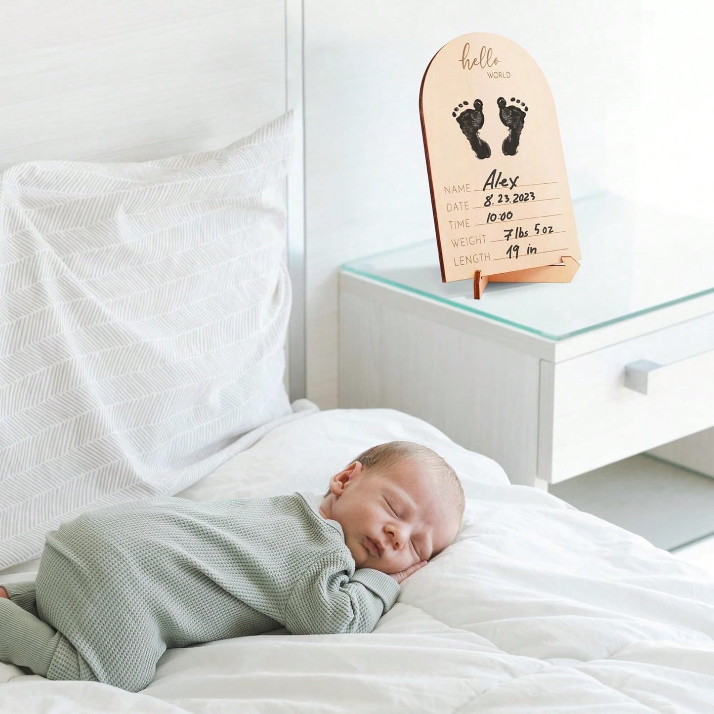 1 Set Wooden Ultrasound Photo Frame, For Pregnancy Announcement Or Baby Birth Decoration, Baby Shower Party Home Decor Gift, Easter Gift For Babies, Suitable For Boys And Girls, Baby Supplies > Baby P