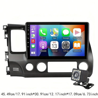 10.1 Inch IPS Touchscreen Android 12 Support GPS, WiFi, Bluetooth, FM Radio, Backup Camera, SWC, Dual USB Car Stereo For Hon/Da Civic 2006-2011 With Wireless CarPlay & Android Auto 2+32GB Car Radio