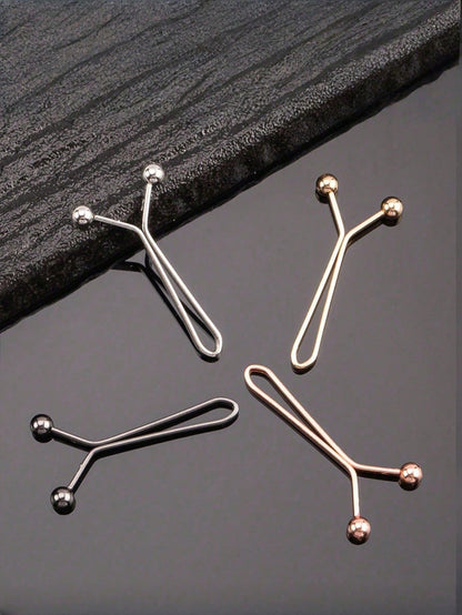 10-1pc U-Shaped Metal Belt, Minimalist Gold/Silver/Black Waist Clip, Pants Waist Tightener, No Sewing Required To Adjust Waist/Pant Leg/Cuff Length, Suitable For Clothing, Scarves, Curtains And Daily