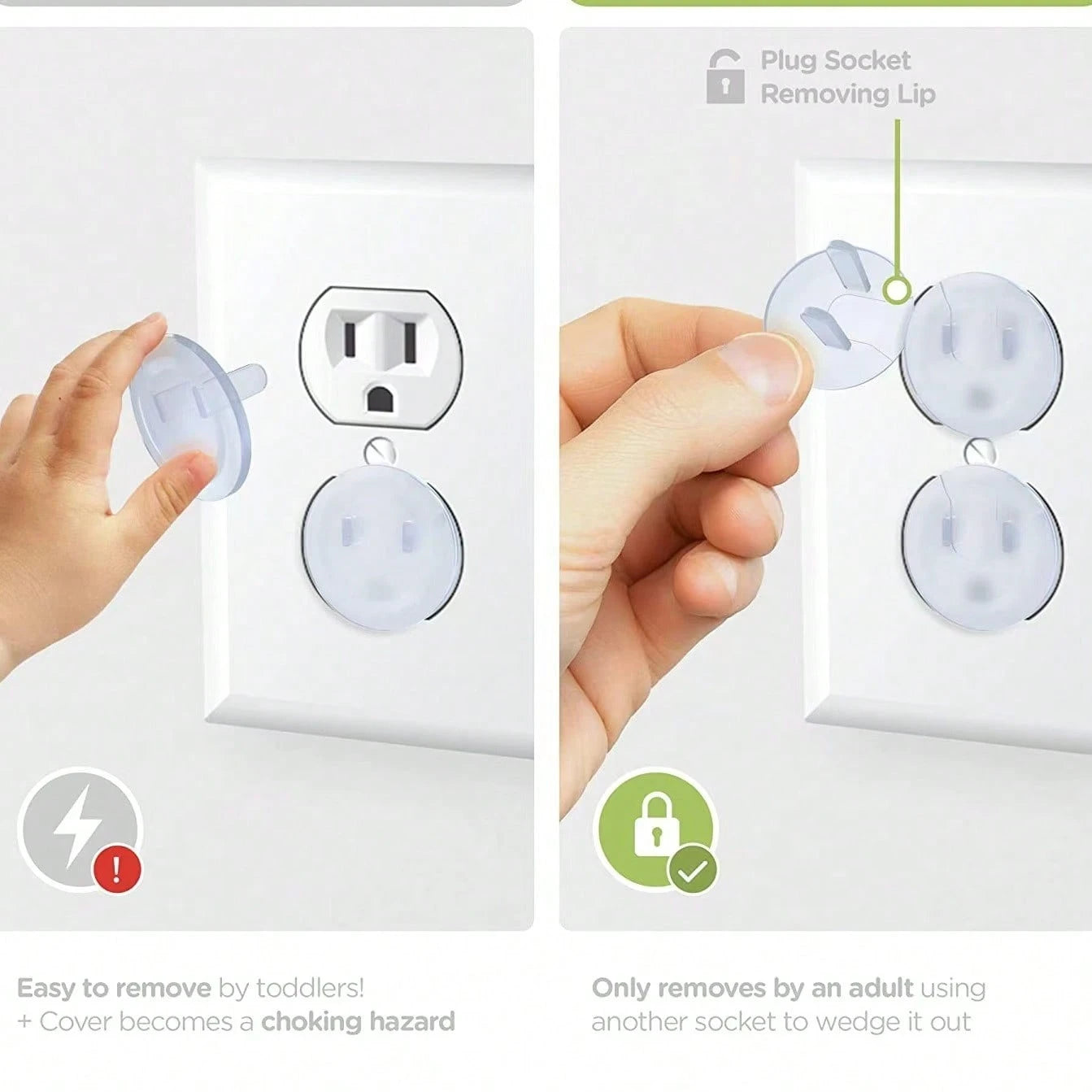 10/20/30pcs Baby Outlet Plug Covers Clear Child Proof Electrical Protector Caps EU Power Socket Electrical Outlet Kids Child Plug Plug Protective Cover Plug Protection
