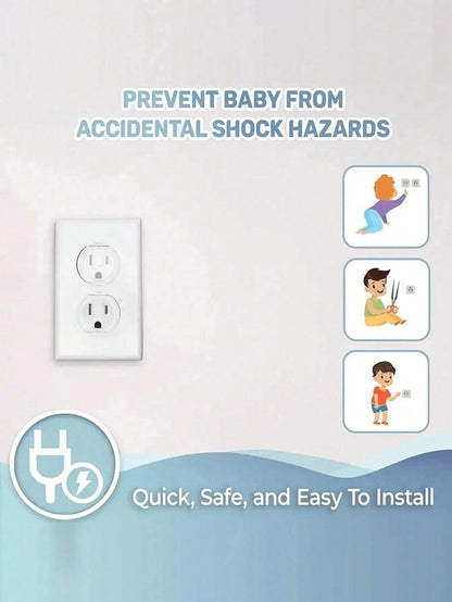 10/20/30pcs Baby Outlet Plug Covers Clear Child Proof Electrical Protector Caps EU Power Socket Electrical Outlet Kids Child Plug Plug Protective Cover Plug Protection