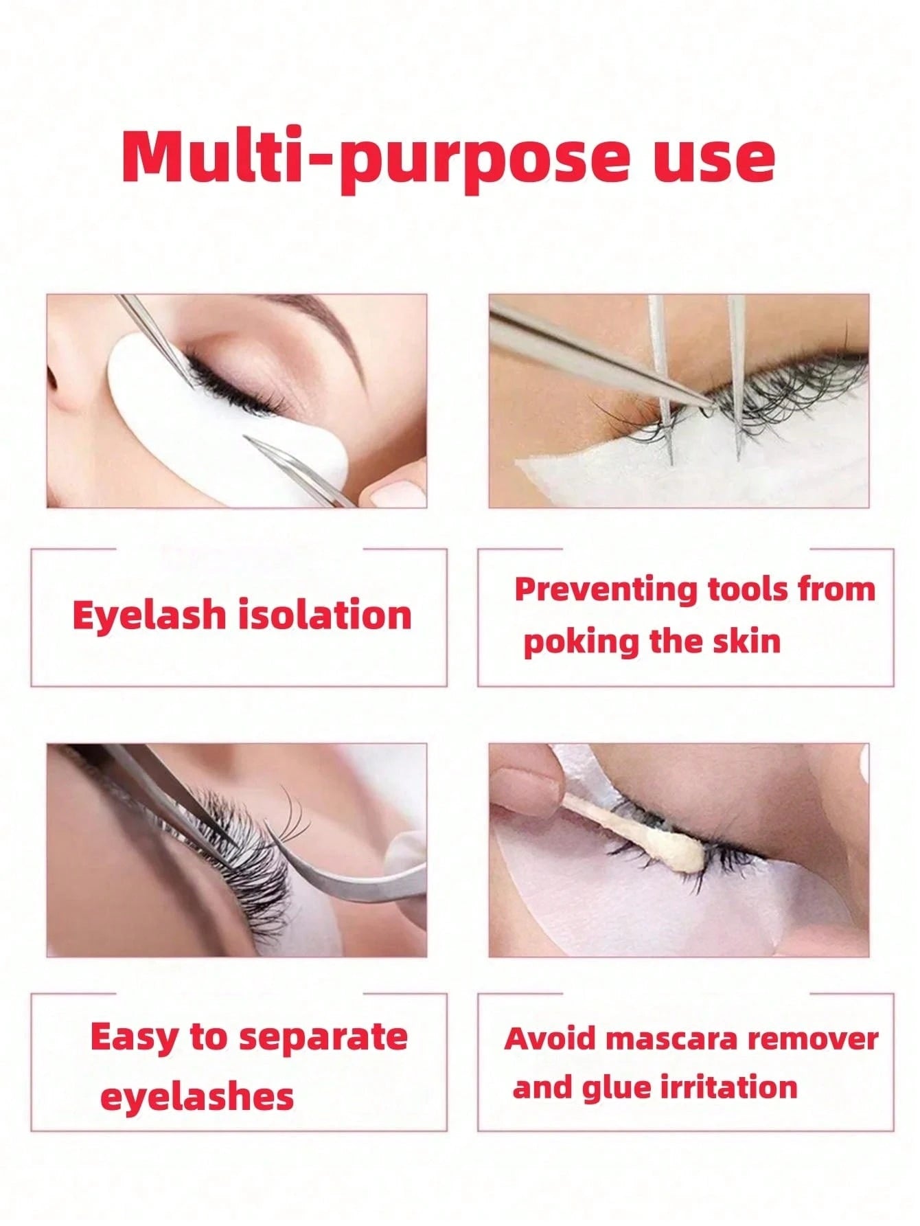 10/20/50/100/200 Pairs Eyelash Extension Isolation Eye Patches, Non-Shedding Eye Patches, Suitable For Eyelash Extension, Eyelash Extension Tools, Eyelash Extension Isolation Protection Tools