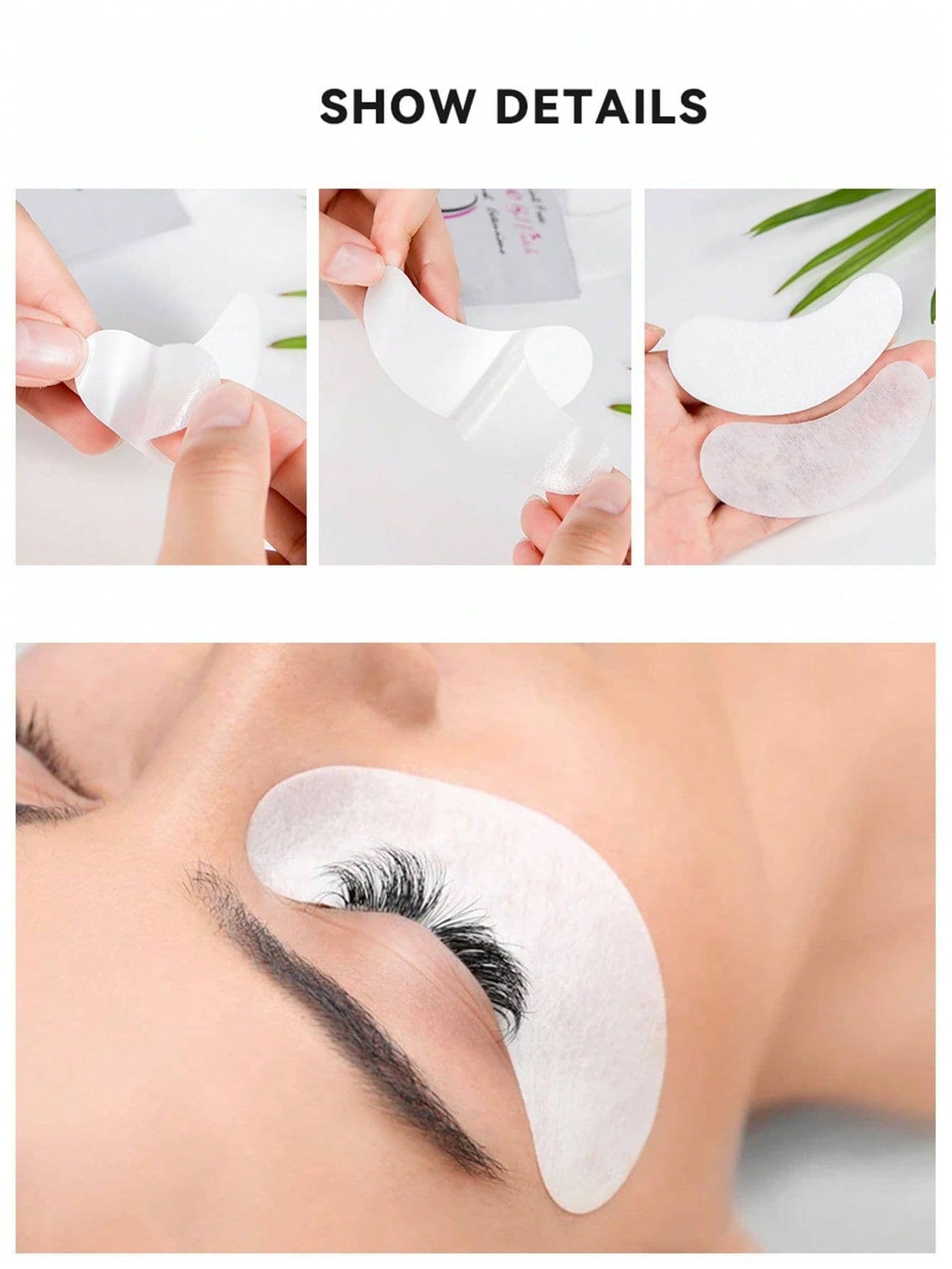 10/20/50/100/200 Pairs Eyelash Extension Isolation Eye Patches, Non-Shedding Eye Patches, Suitable For Eyelash Extension, Eyelash Extension Tools, Eyelash Extension Isolation Protection Tools