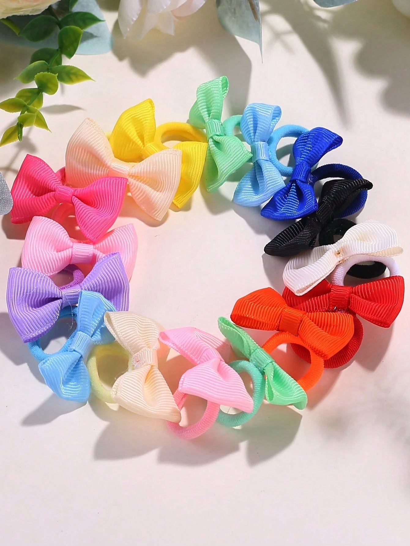 10/30/50/100pcs Girls Elastic Hair Ties- Macaron Colors, Bright & Vibrant- Non-Slip Hair Ties, Perfect For Daily And Special Occasion Hairstyles, Fun Hair Accessories, Soft Fabric Hair Ties