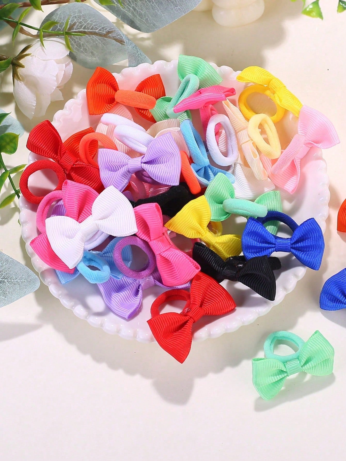 10/30/50/100pcs Girls Elastic Hair Ties- Macaron Colors, Bright & Vibrant- Non-Slip Hair Ties, Perfect For Daily And Special Occasion Hairstyles, Fun Hair Accessories, Soft Fabric Hair Ties