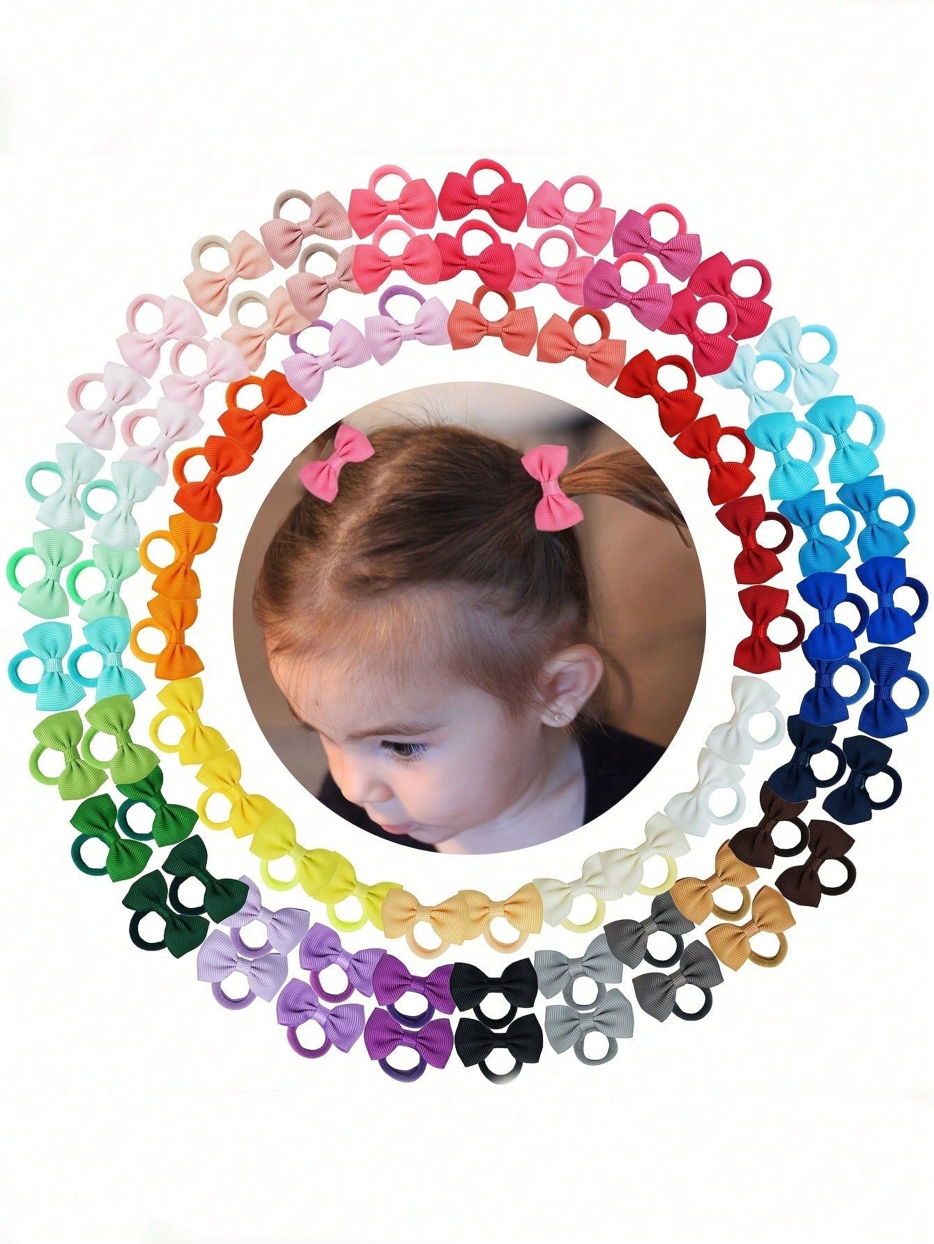 10/30/50/100pcs Girls Elastic Hair Ties- Macaron Colors, Bright & Vibrant- Non-Slip Hair Ties, Perfect For Daily And Special Occasion Hairstyles, Fun Hair Accessories, Soft Fabric Hair Ties