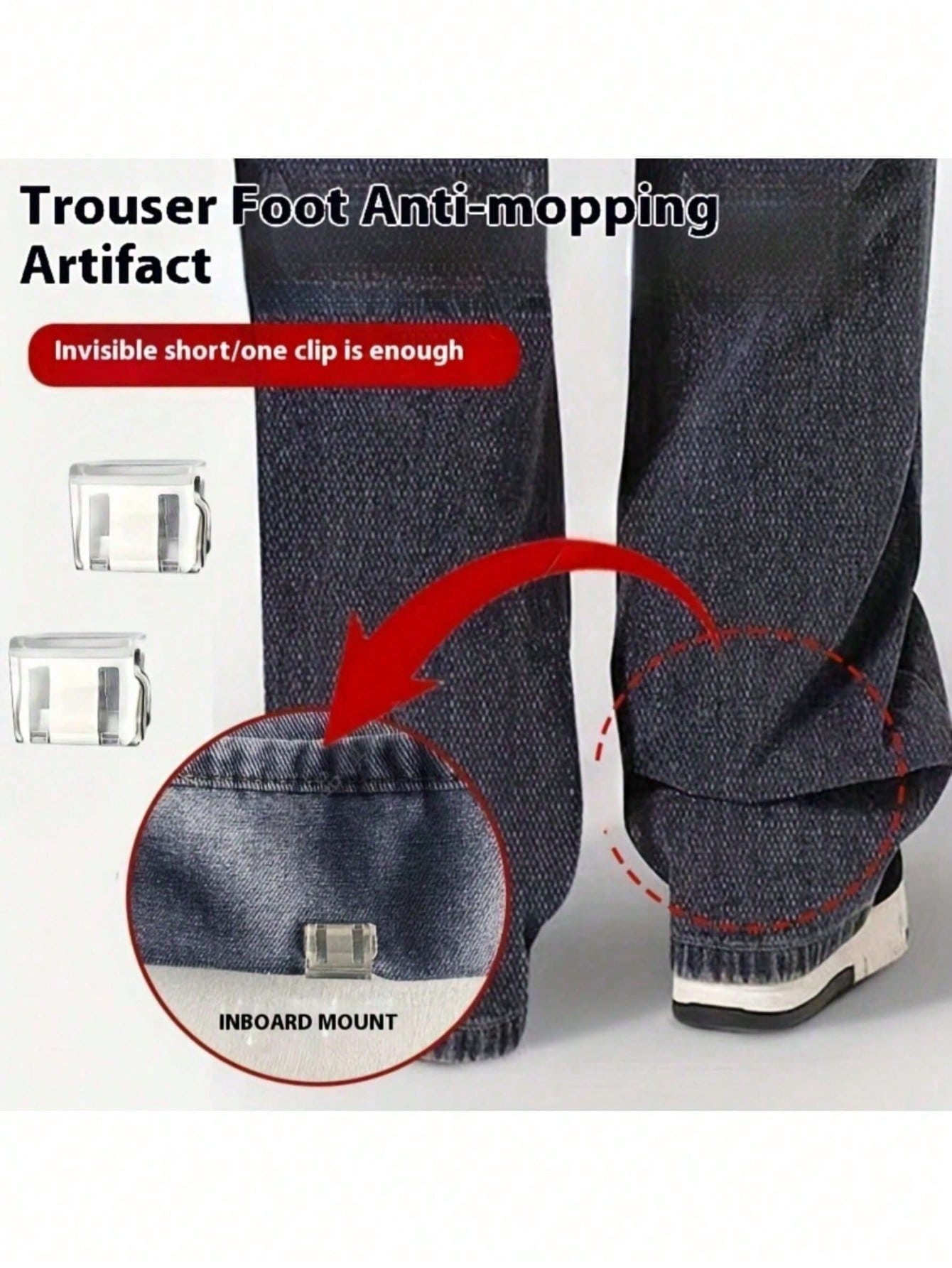 10/6/3/1pc Invisible Pant Leg Buckle Shorten Pant Legs, Prevent Pant Legs From Dragging On The Ground. No Sewing Required To Hide The Pant Leg Buckle Mechanism, Use Hem Clips To Prevent Pant Legs From