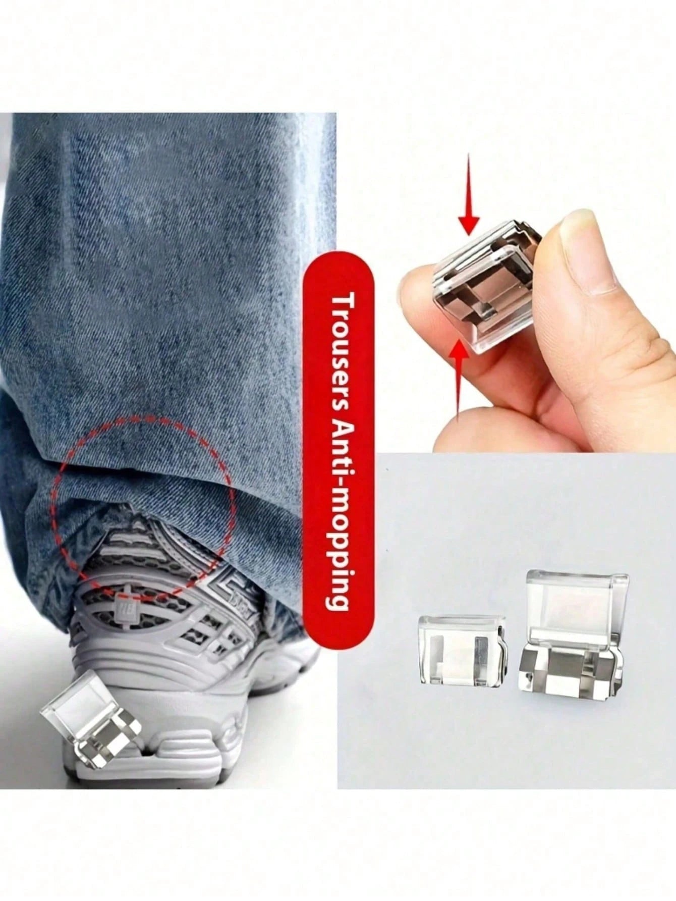 10/6/3/1pc Invisible Pant Leg Buckle Shorten Pant Legs, Prevent Pant Legs From Dragging On The Ground. No Sewing Required To Hide The Pant Leg Buckle Mechanism, Use Hem Clips To Prevent Pant Legs From