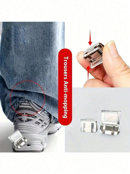 10/6/3/1pc Invisible Pant Leg Buckle Shorten Pant Legs, Prevent Pant Legs From Dragging On The Ground. No Sewing Required To Hide The Pant Leg Buckle Mechanism, Use Hem Clips To Prevent Pant Legs From