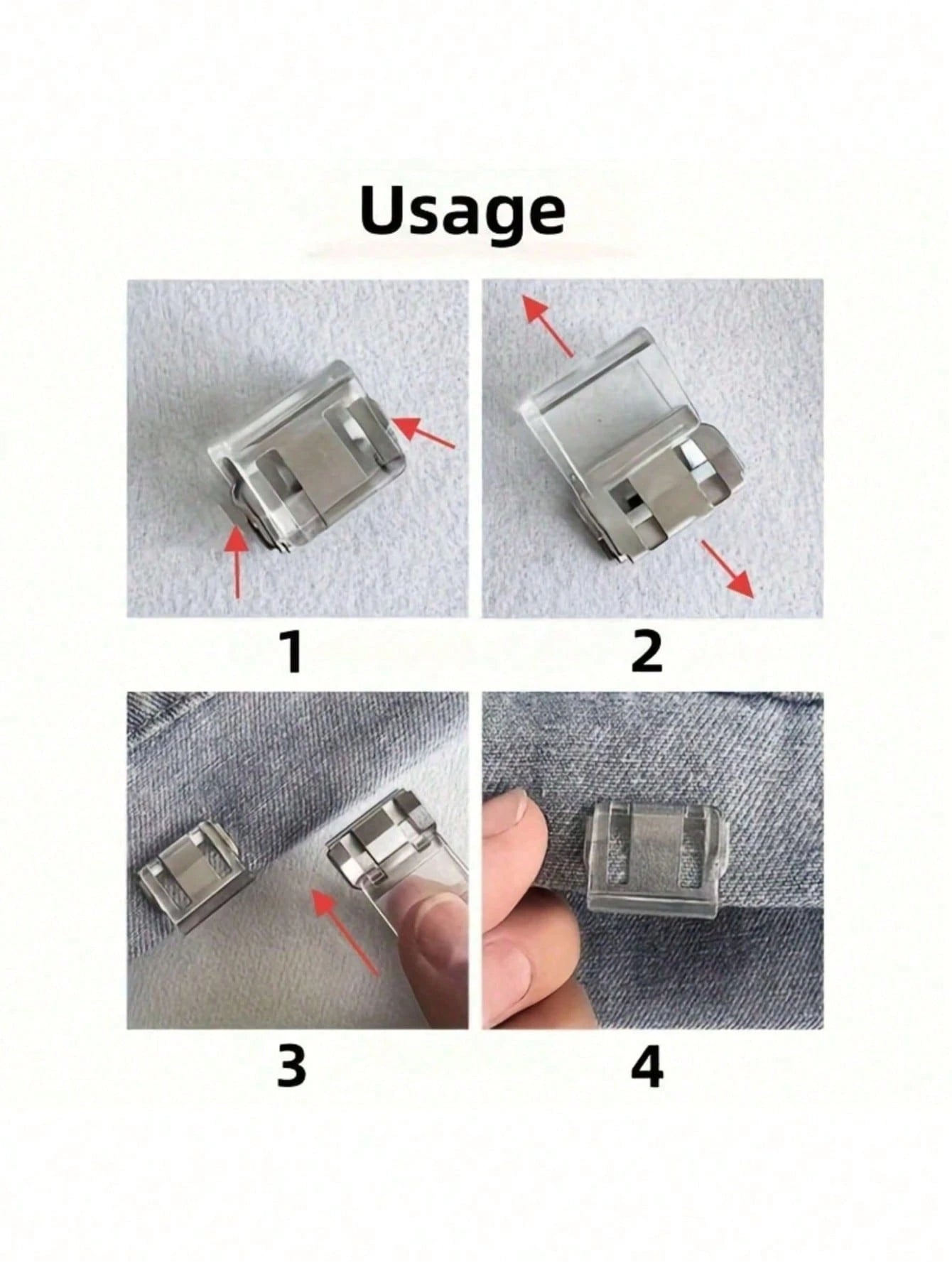 10/6/3/1pc Invisible Pant Leg Buckle Shorten Pant Legs, Prevent Pant Legs From Dragging On The Ground. No Sewing Required To Hide The Pant Leg Buckle Mechanism, Use Hem Clips To Prevent Pant Legs From