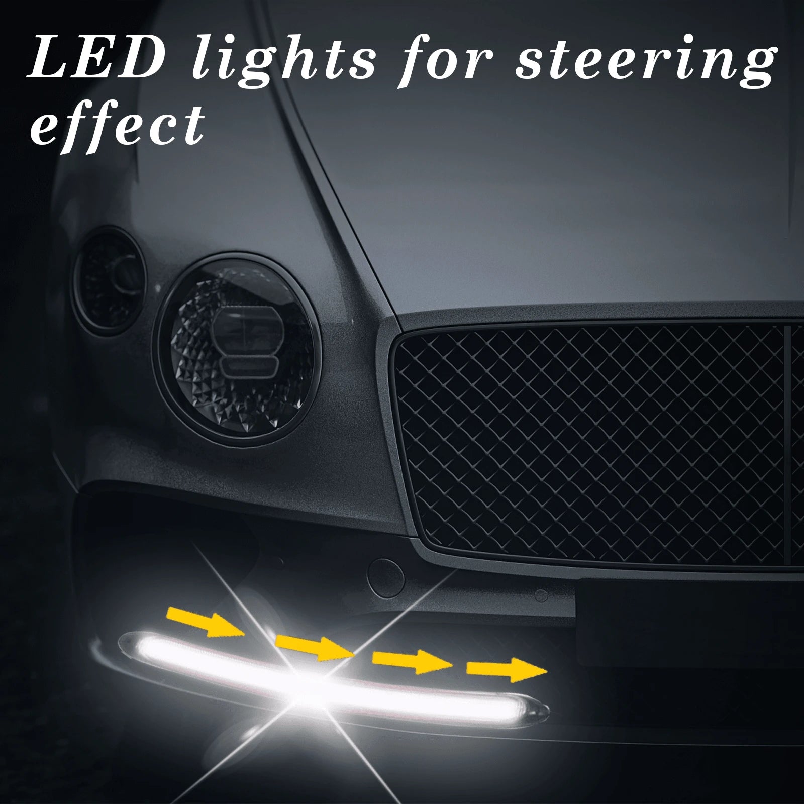 10.83 Inch/27.5cm Daytime Running Car Turn Signal Light Bar, 12V Daytime Running White Light Turn Yellow Light Sequential Mode, Flexible, LED Strip Flashing Signal Light DRL Daytime Running Light, Uni
