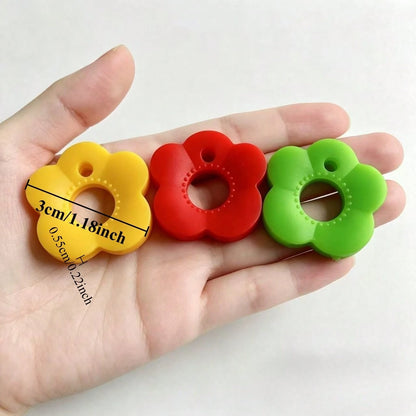 10/8pcs Random Color Multicolor Flower Key Covers Set With Labeled Keycaps- Durable Fits Most Keys, Soft Touch Key Cover With Identification Label Color-Coded Key Protectors For Home/Office Keys, Eas