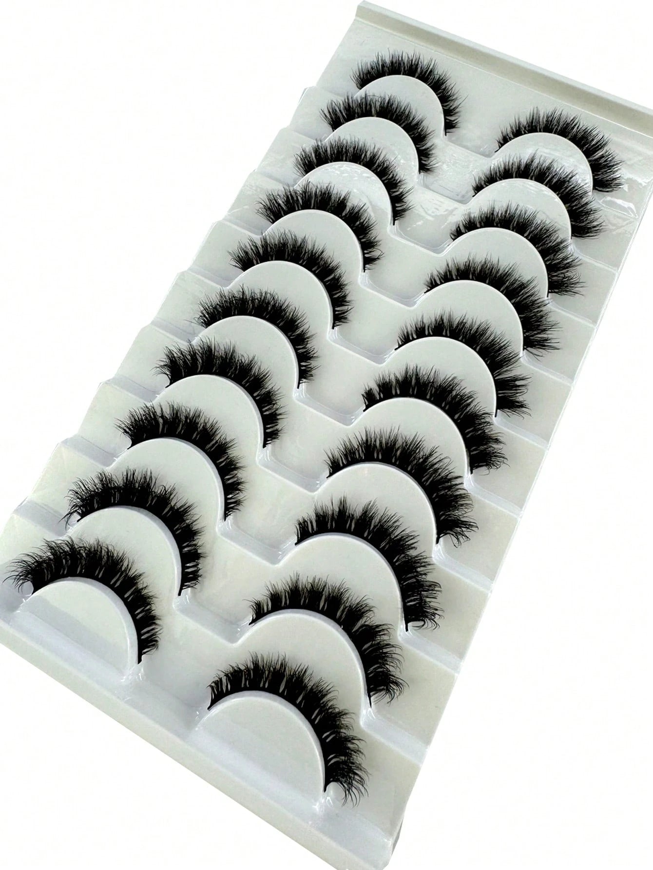 10 Pairs Cat Eye False Eyelashes/3D Mink Lashes Natural Look False Eyelashes Classic Russian Thick Eyelashes Extension Soft Strip Fake Eyelashes Set, Eyelashes, False Eyelashes