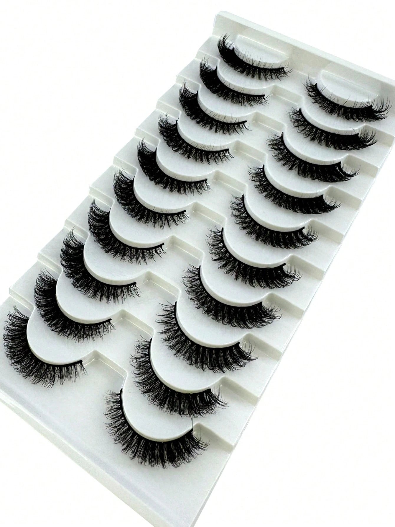 10 Pairs Cat Eye False Eyelashes/3D Mink Lashes Natural Look False Eyelashes Classic Russian Thick Eyelashes Extension Soft Strip Fake Eyelashes Set, Eyelashes, False Eyelashes