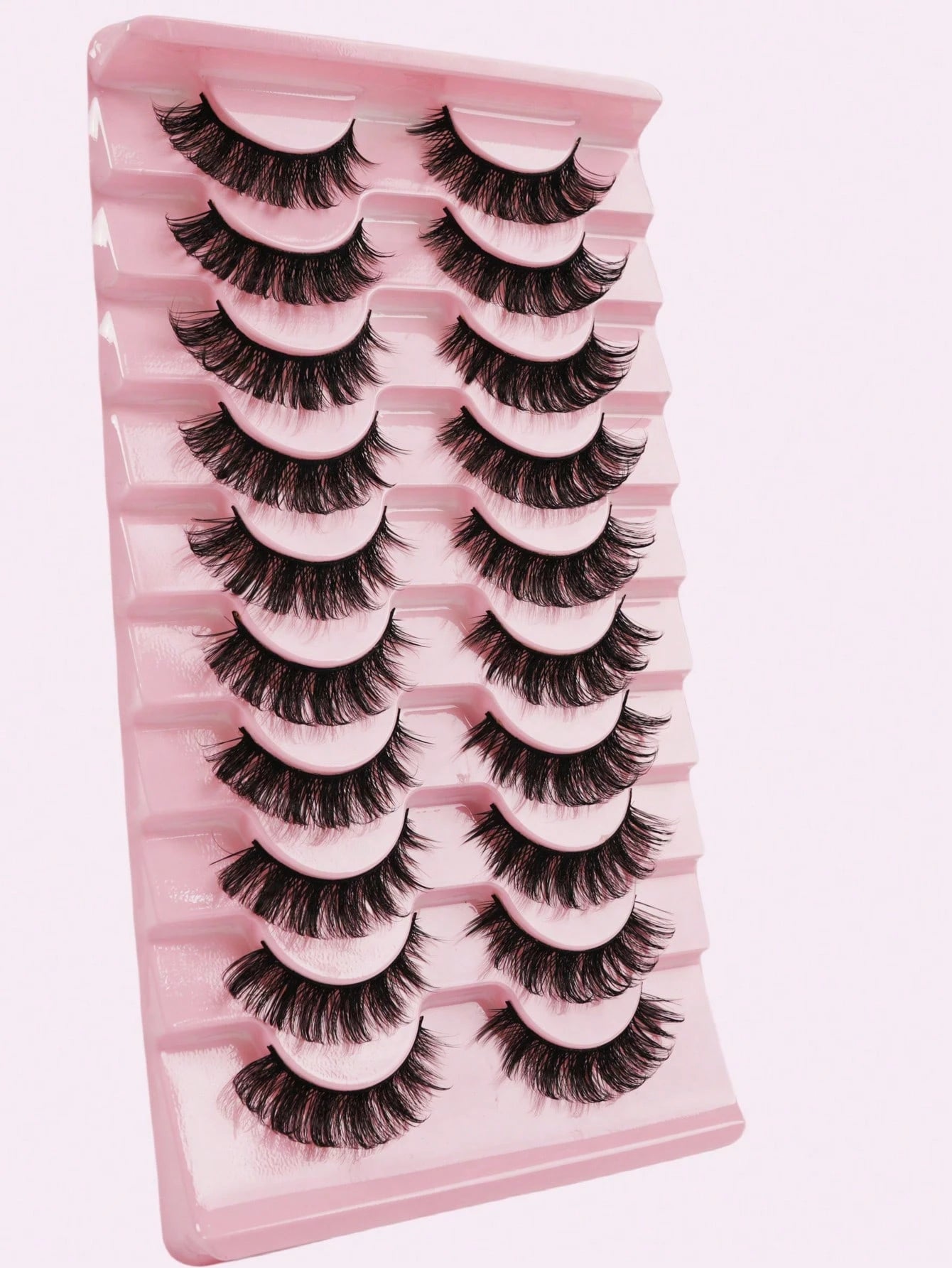 10 Pairs Russian Strip Lashes Fluffy Mink Lashes 3D False Eyelashes Russian Volume Eyelashes Fake Eyelashes Dramatic Messy Mink Lashes Wispy Long Foxy Eye Lifting Look Eyelash Extension Kit Full Eyela