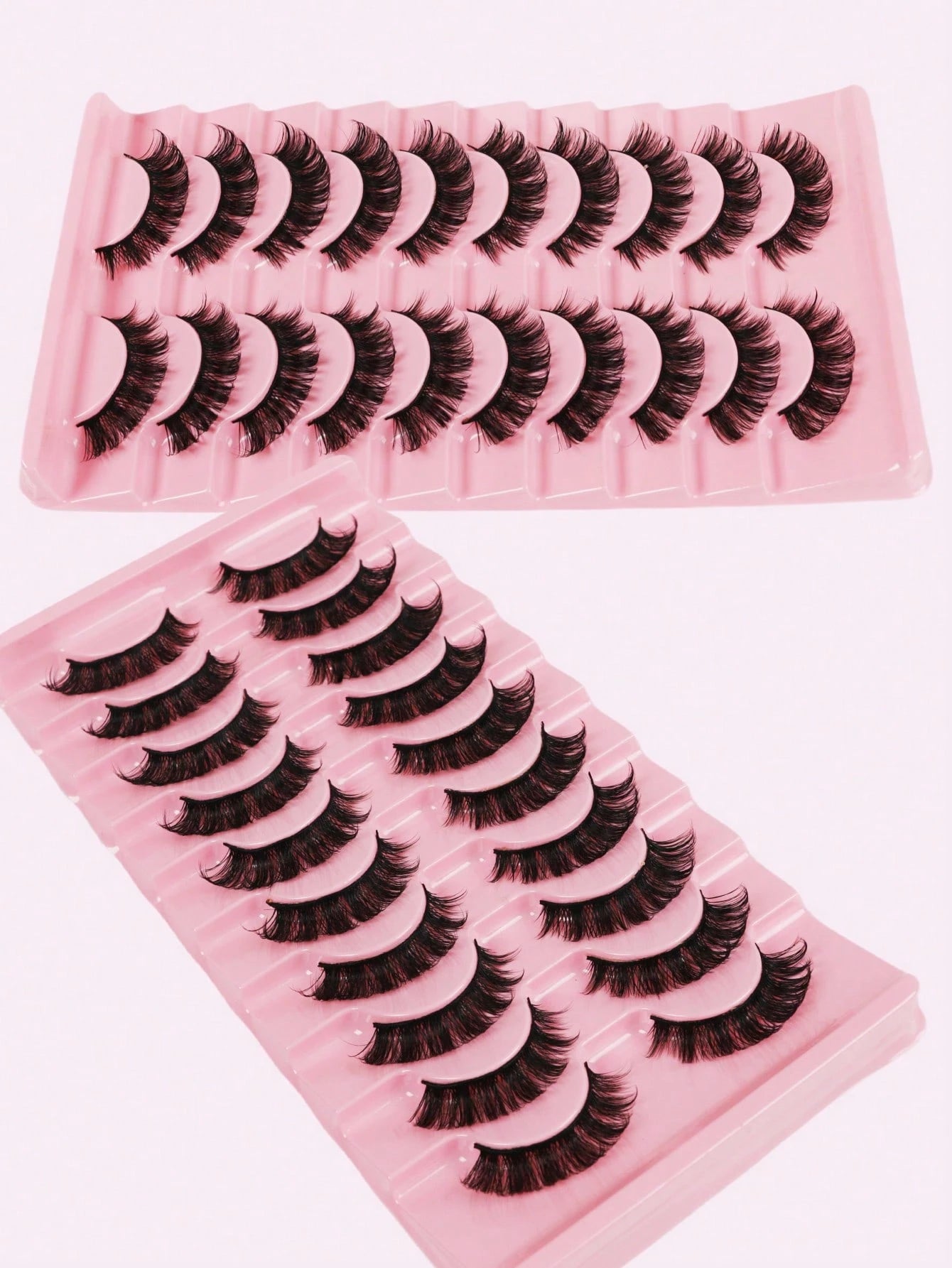 10 Pairs Russian Strip Lashes Fluffy Mink Lashes 3D False Eyelashes Russian Volume Eyelashes Fake Eyelashes Dramatic Messy Mink Lashes Wispy Long Foxy Eye Lifting Look Eyelash Extension Kit Full Eyela