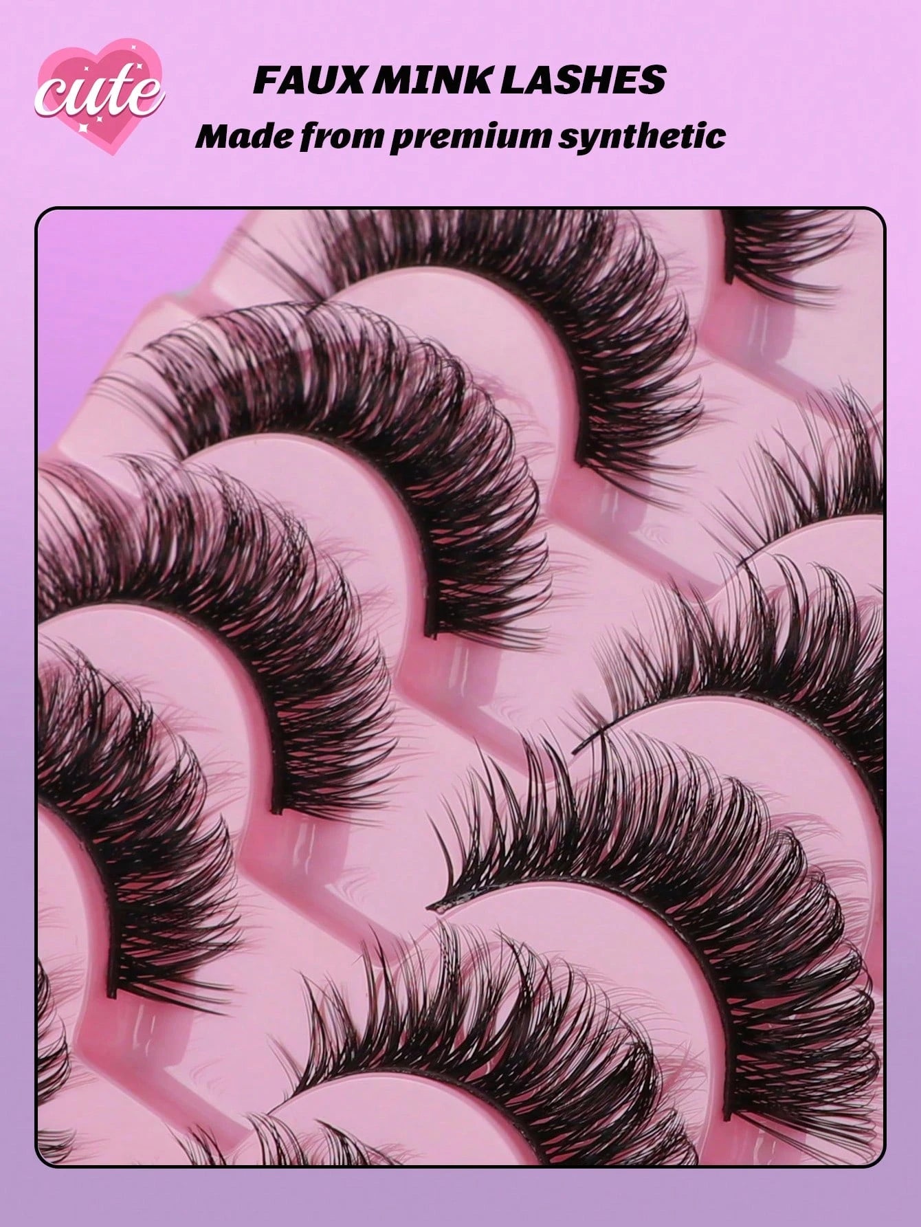 10 Pairs Russian Strip Lashes Fluffy Mink Lashes 3D False Eyelashes Russian Volume Eyelashes Fake Eyelashes Dramatic Messy Mink Lashes Wispy Long Foxy Eye Lifting Look Eyelash Extension Kit Full Eyela