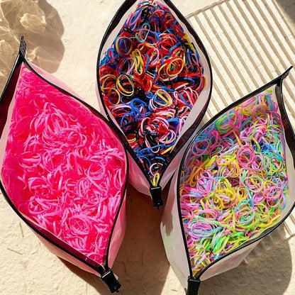 100-2000pcs Disposable Elastic Hair Ties, Hair Bands And Hair Rubber Bands, Suitable For Various Hairstyles And Daily Decoration, All-Season Universal Daily Hair Accessories, Also Suitable For Fitness