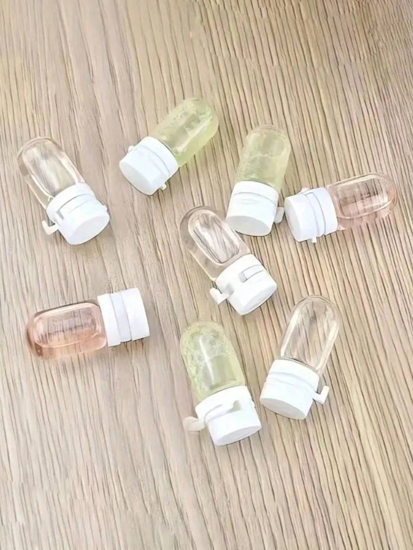 100/50 Pieces Set Of/3ml/2ml Transparent Glass Mini Bottles With Flip-Top Leak-Proof Design, Portable Cosmetic And Lotion Containers, Ideal For Essence, Makeup Remover, Shampoo, Conditioner, And More