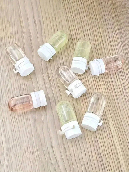 100/50 Pieces Set Of/3ml/2ml Transparent Glass Mini Bottles With Flip-Top Leak-Proof Design, Portable Cosmetic And Lotion Containers, Ideal For Essence, Makeup Remover, Shampoo, Conditioner, And More