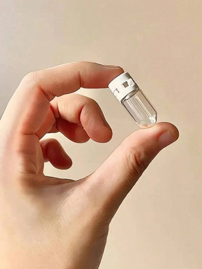 100/50 Pieces Set Of/3ml/2ml Transparent Glass Mini Bottles With Flip-Top Leak-Proof Design, Portable Cosmetic And Lotion Containers, Ideal For Essence, Makeup Remover, Shampoo, Conditioner, And More