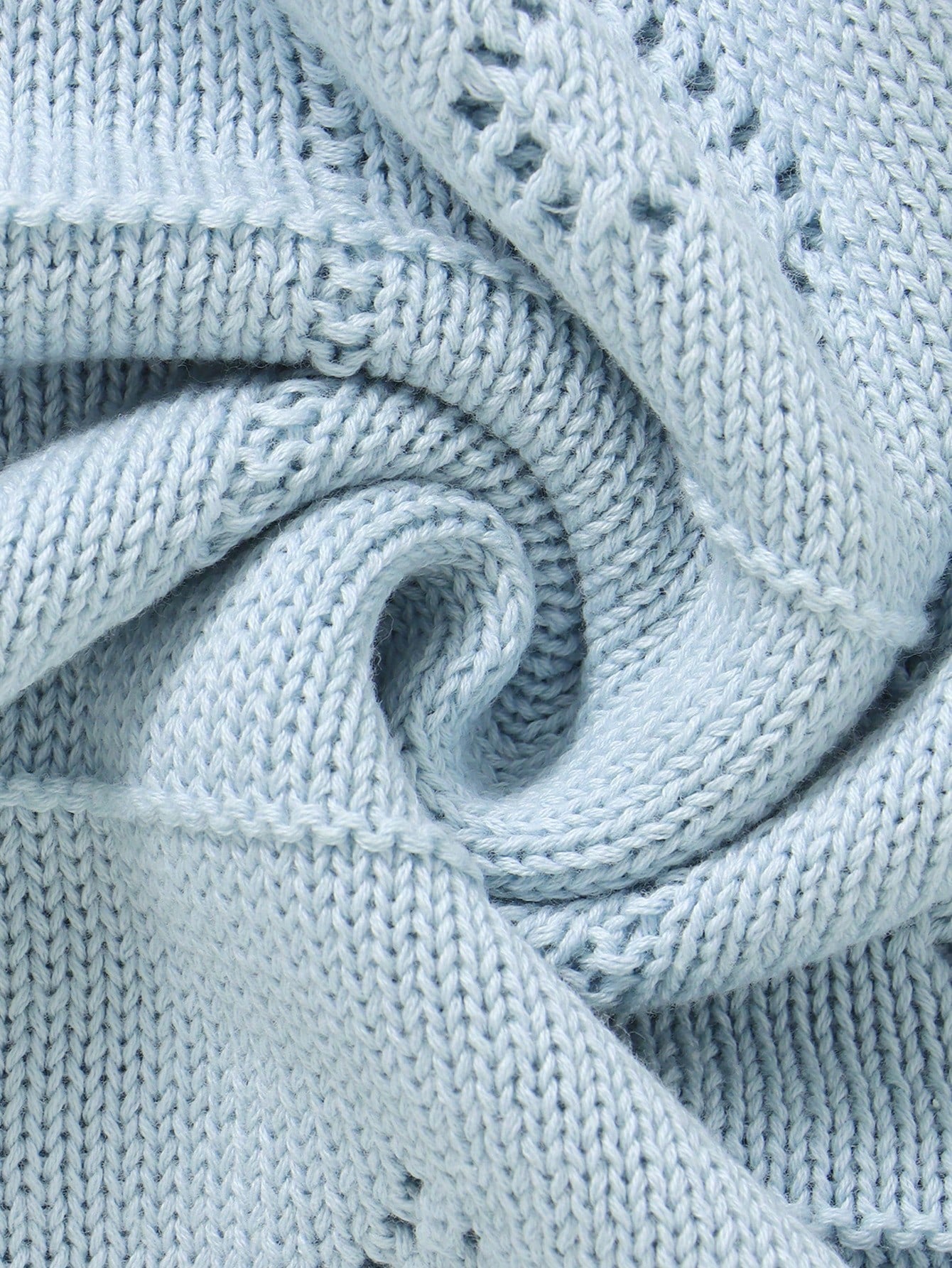 100% Cotton Baby Blanket, All Season Knitted Infant Stroller Blanket, Heart Hollow-Out Children Throw Blanket, Newborn Gift