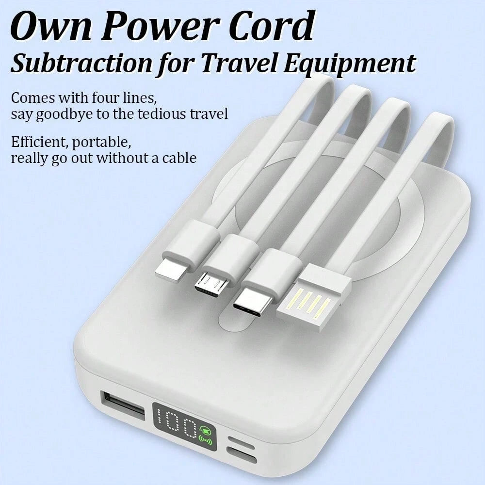 10000mAh Magnetic Portable Charger With USB C Cable 20W PD Fast Charging, Slim & Lightweight Wireless Power Bank Compatible With Iphone 16/15/14/13/12 SeriesoutdoorPower Display