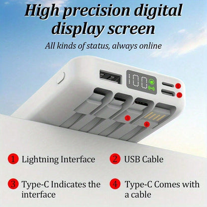 10000mAh Magnetic Portable Charger With USB C Cable 20W PD Fast Charging, Slim & Lightweight Wireless Power Bank Compatible With Iphone 16/15/14/13/12 SeriesoutdoorPower Display