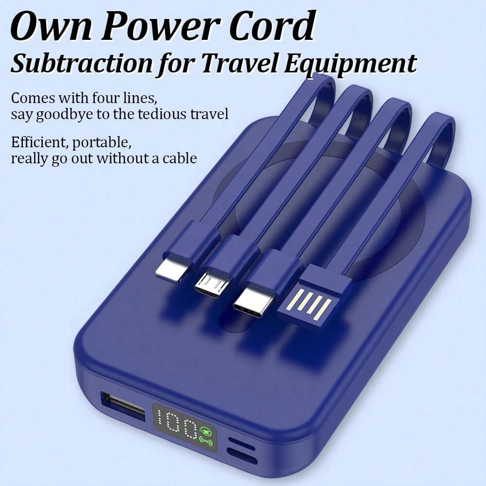 10000mAh Magnetic Portable Charger With USB C Cable 20W PD Fast Charging, Slim & Lightweight Wireless Power Bank Compatible With Iphone 16/15/14/13/12 SeriesoutdoorPower Display