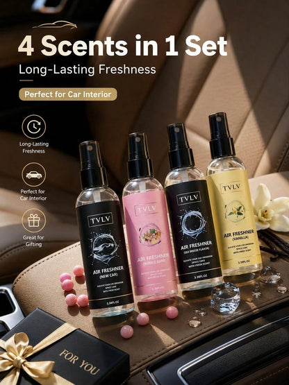 100ml Jasmine Sea Breeze Air Freshener Spray, Long-Lasting Alcohol-Free Deodorizer, Cute Women's Car Decor, Suitable For Car Interior, Home Bedroom, Bathroom, Office Decoration Spray, 2-In-1 Body And