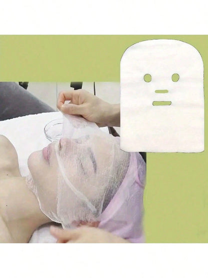 100pcs Skin Care Gauze Face Mask, Algae Soft Mask Powder Beauty Gauze Pads