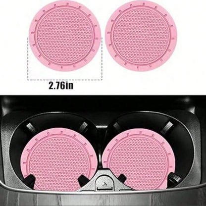 10PCS Car Interior Accessories Set- Car Steering Wheel Cover- Seat Belt Shoulder Pad- Daisy Air Vent Holder- Cup Holder Mat- Start Button Decorative Ring- New Fashion Style- Suitable For Any Ca