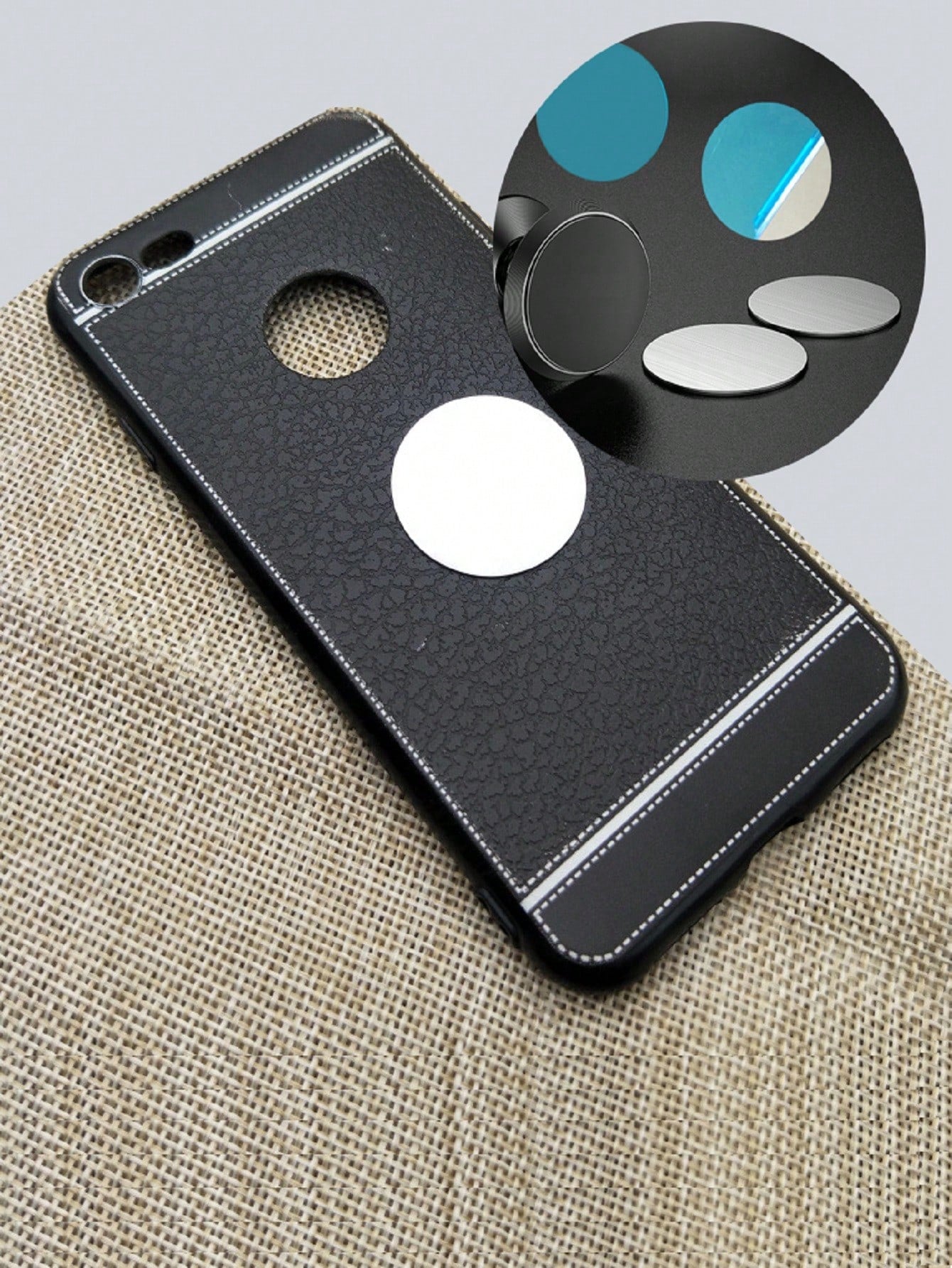 10pcs Round Bracket Magnetic Sheet Magnet Metal Plate Car Mobile Phone Holder