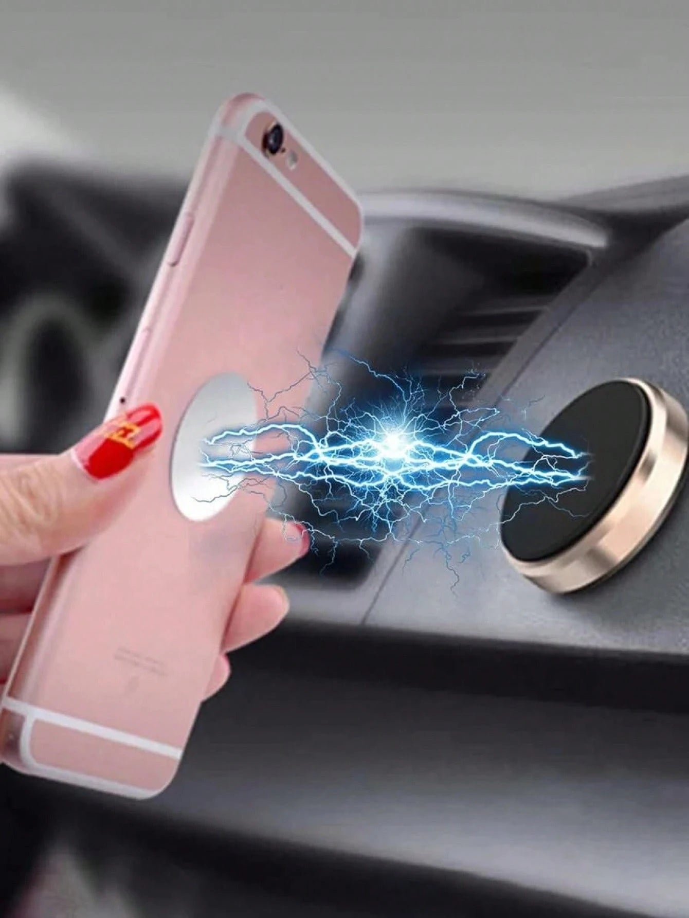 10pcs Round Bracket Magnetic Sheet Magnet Metal Plate Car Mobile Phone Holder