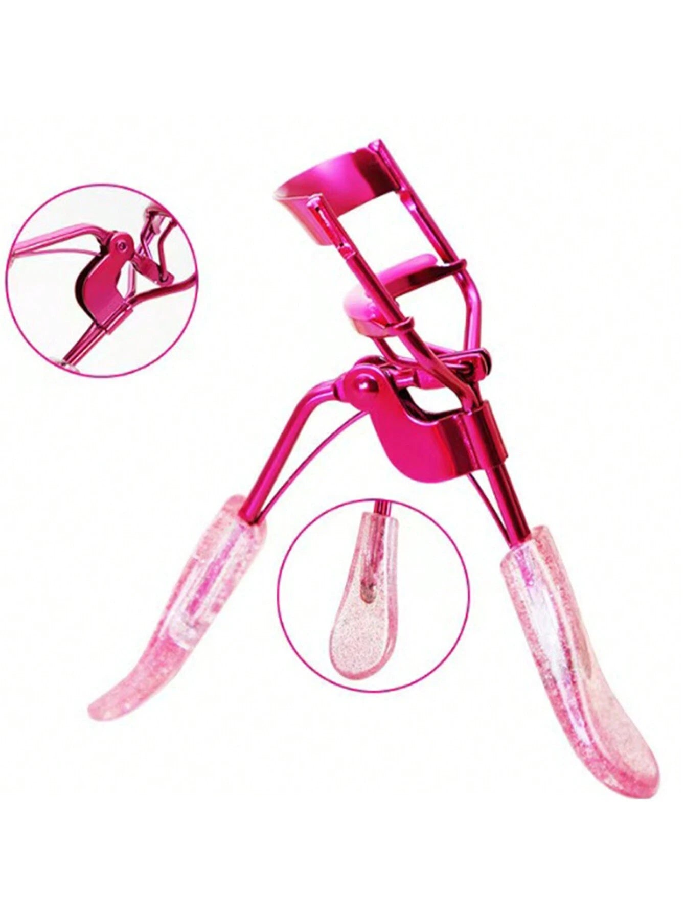 10pcs/Set Fashion Eyelash Curler And Eyebrow Grooming Kit, 1pc Pink Eyelash Curler, 3pcs Eyelash Brushes, 6pcs Replacement Pads, 10-Second Rapid Curl, Outstanding Curling Effect, Precise Grooming Tool