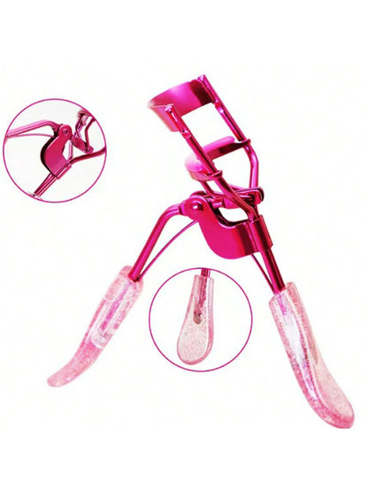 10pcs/Set Fashion Eyelash Curler And Eyebrow Grooming Kit, 1pc Pink Eyelash Curler, 3pcs Eyelash Brushes, 6pcs Replacement Pads, 10-Second Rapid Curl, Outstanding Curling Effect, Precise Grooming Tool