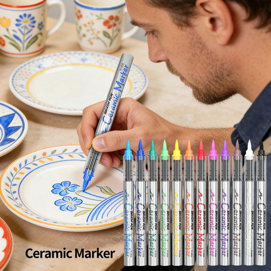 12/24/36 Colors Liquid Ceramic Paint Markers, Painting Doodle Markers, Suitable For Glass, Ceramic, DIY Crafts