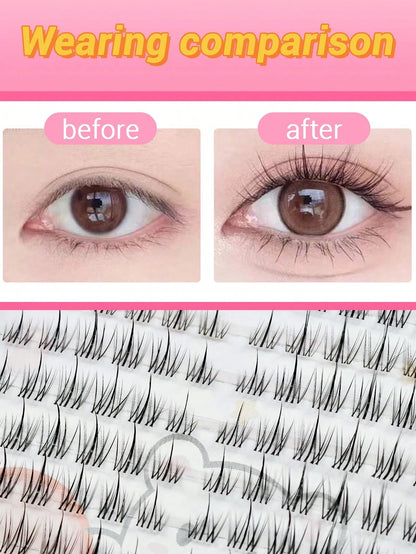 120 Pcs Sunflower False Eyelashes, Cartoon Sunflower Design, Enhances Eye Makeup Effect, Reusable