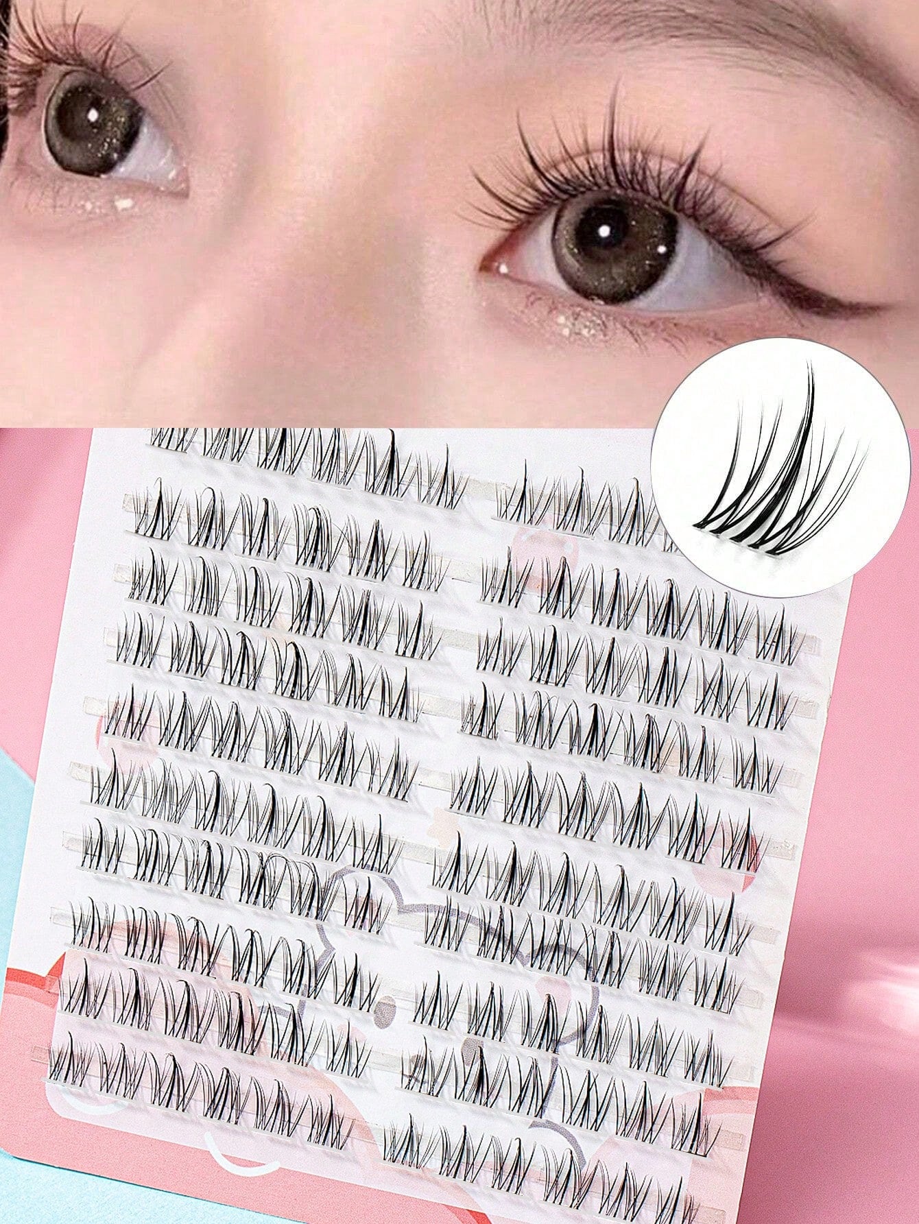 120 Pcs Sunflower False Eyelashes, Cartoon Sunflower Design, Enhances Eye Makeup Effect, Reusable