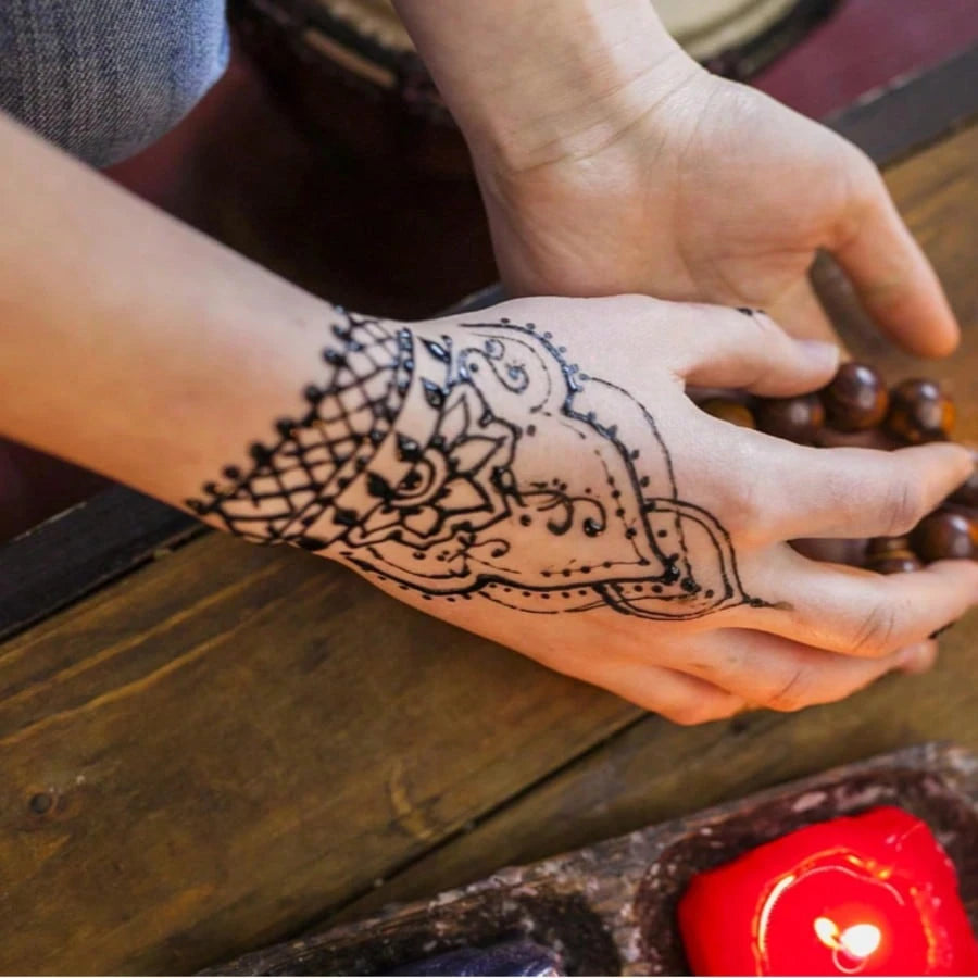 12pcs Henna Tattoo Paste, Brown/Black/Red, Temporary Henna Tattoo, Semi-Permanent Henna Tattoo Paste, Waterproof Henna Tattoo Paste For Body Art And Painting