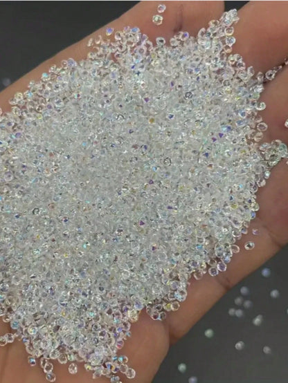 1440pcs Mini Clear Rhinestone Crystal Nail Art Decorations DIY Jewelry Making Accessories, Suitable For Shoes, Bags, Clothing, Cosmetics Decoration