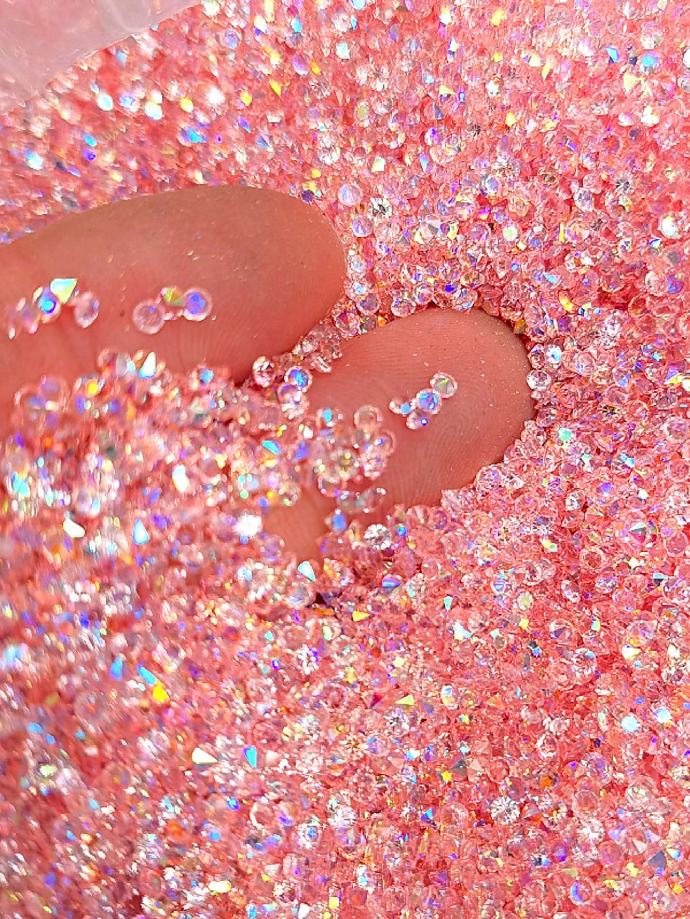 1440pcs Mini Clear Rhinestone Crystal Nail Art Decorations DIY Jewelry Making Accessories, Suitable For Shoes, Bags, Clothing, Cosmetics Decoration