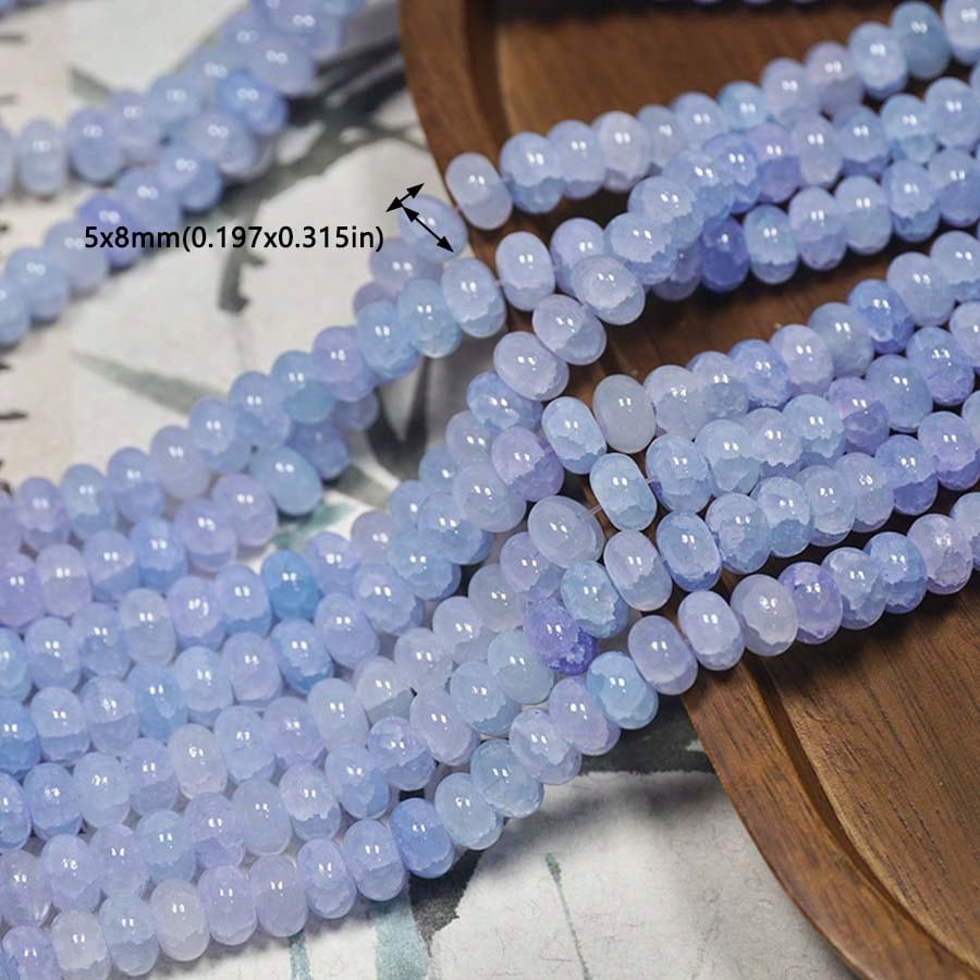 150pcs 5x8mm Imitation Jade, Agate, Abacus Beads, Loose Beads, Wheel Beads, Spacer Beads For DIY Jewelry Making, Bracelets, Keychains, Necklaces, Crafts Decoration